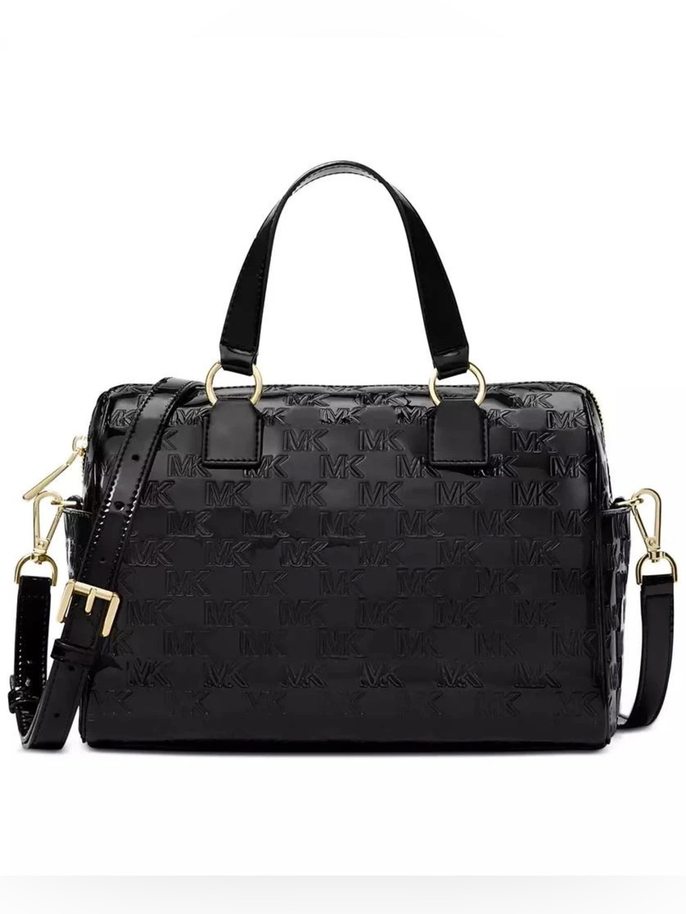 Michael Kors Patent leather medium duffle satchel NEW with dust bag
